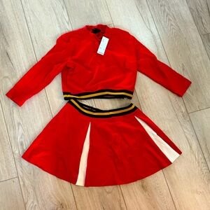 Urban outfitters, new with tags, cropped top and skirt,‎ cheerleading outfit,s L